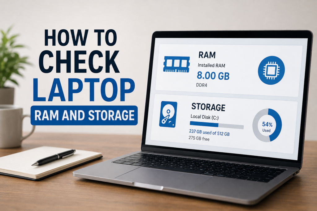 How to Check Laptop RAM and Storage