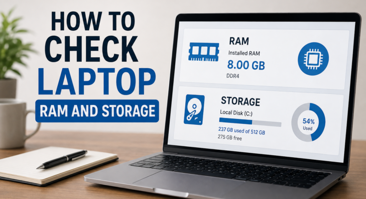 How to Check Laptop RAM and Storage
